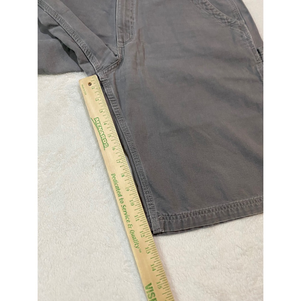 Carhartt B183 CHR Men Gray Canvas Carpenter Shorts Work Utility Size 38 - Picture 3 of 8